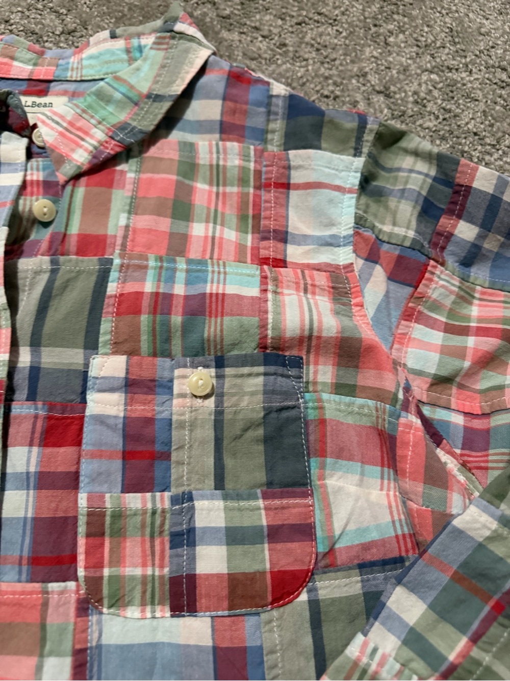 L.L. Bean quilted women’s long sleeve button down shirt classic look medium - Picture 9 of 9